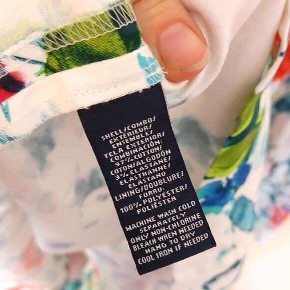 American Living Size 10 Floral Flower Print Dress Sleeveless Cotton Wedding - Picture 10 of 11